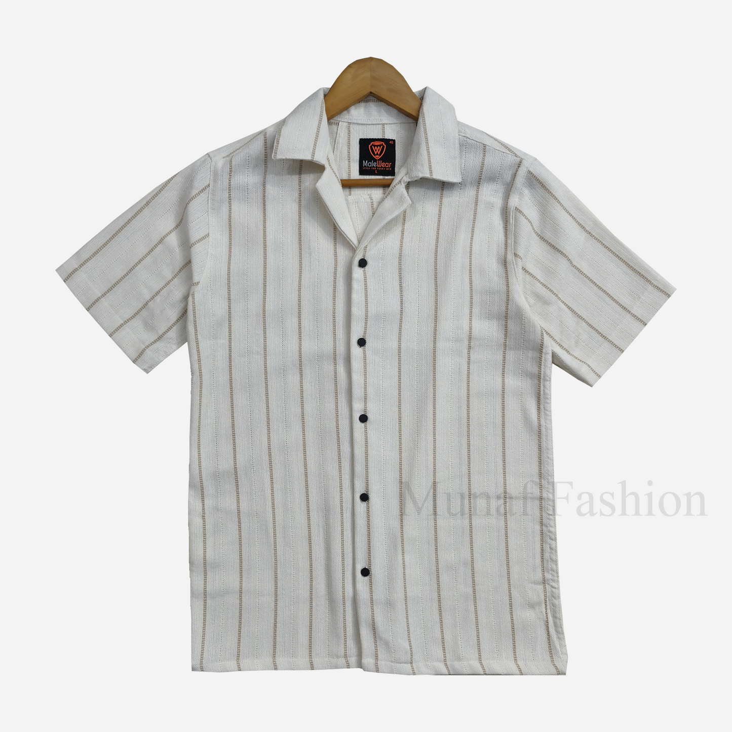 Off-White Check Dobby Cotton Summer Shirt