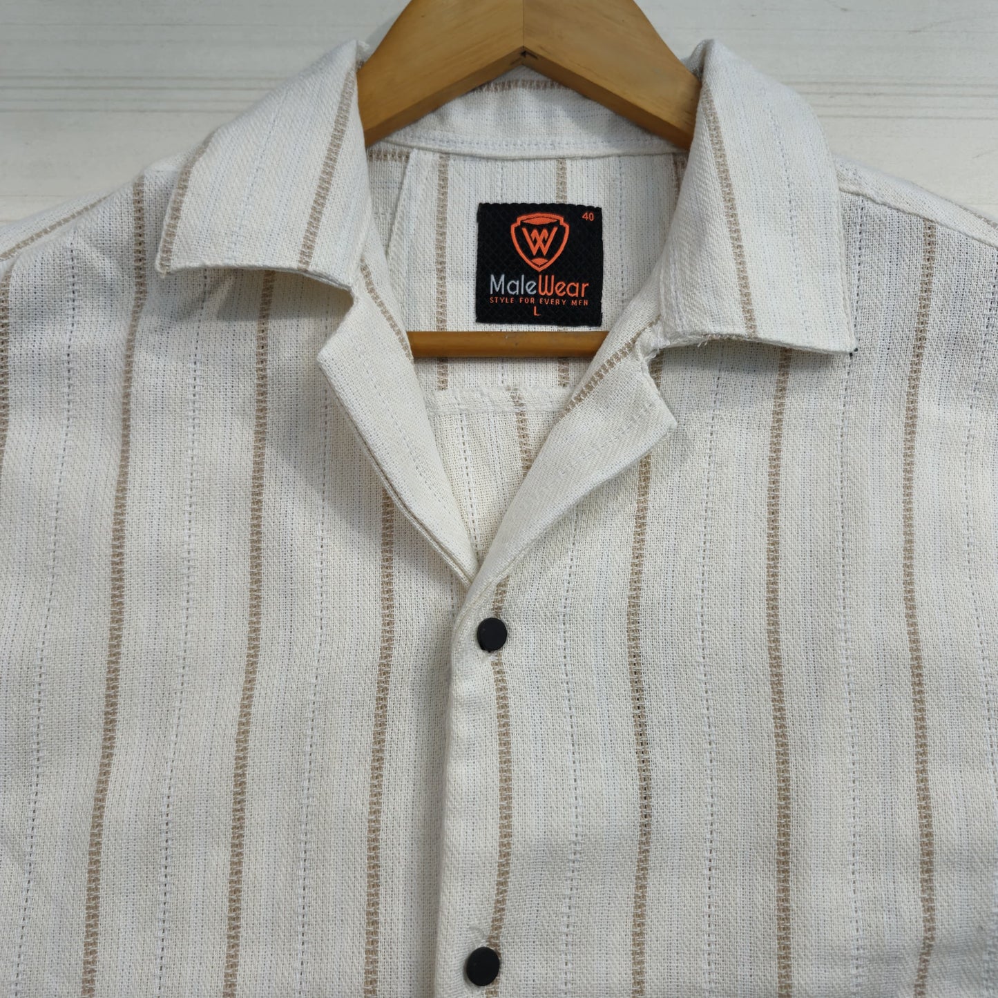 Off-White Check Dobby Cotton Summer Shirt