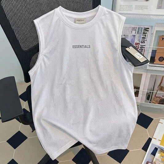 White & Navy Tank Top Set