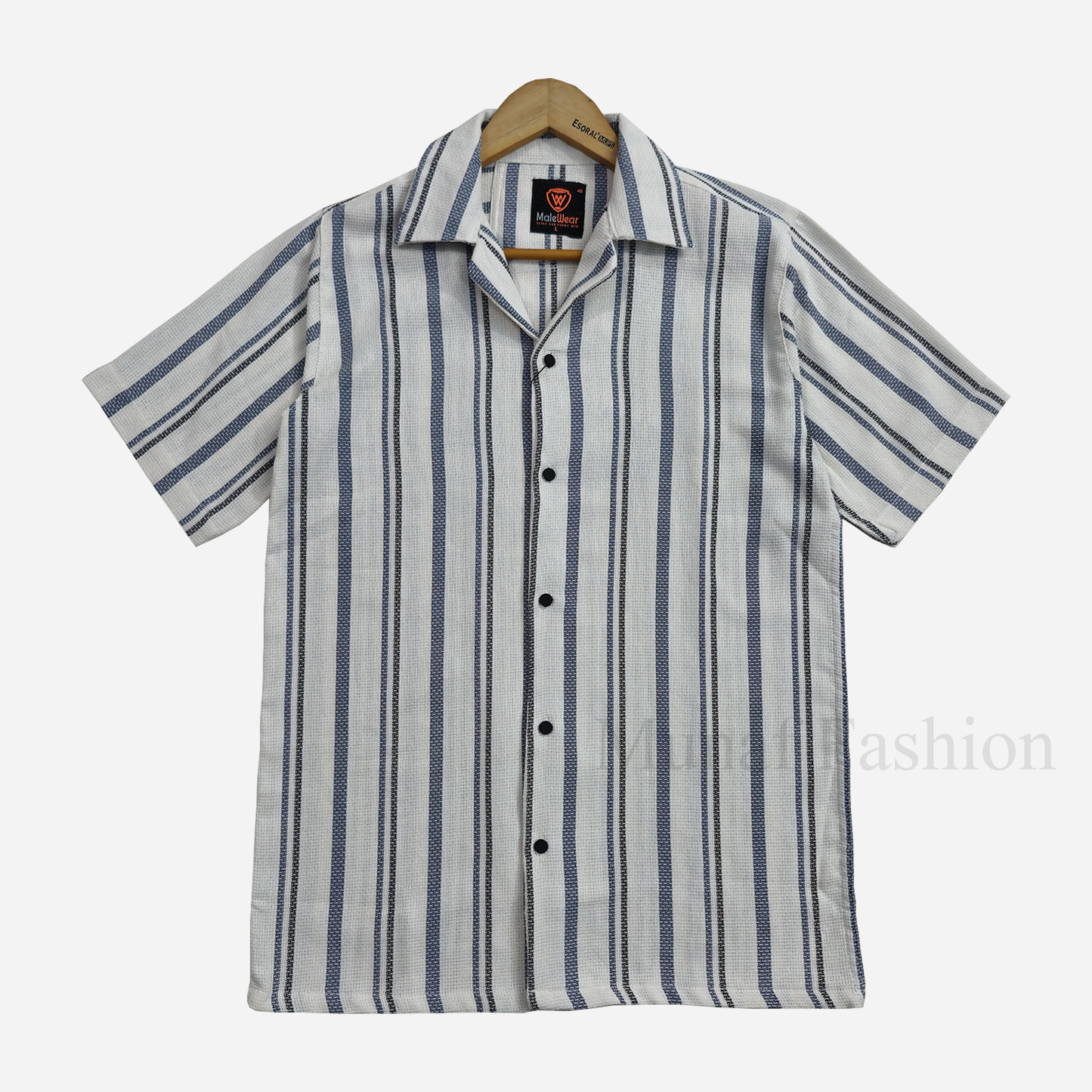 Blue Check Dobby Cotton Summer Shirt