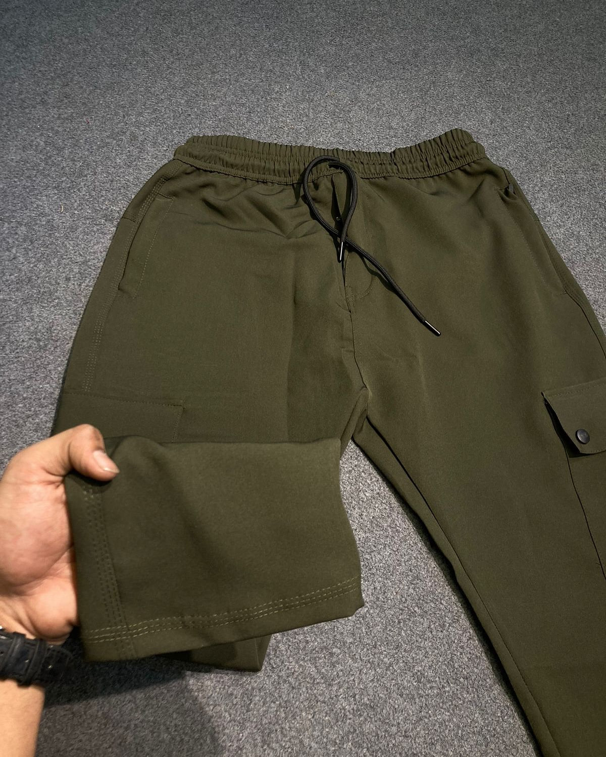 Olive Green Cargo Trouser