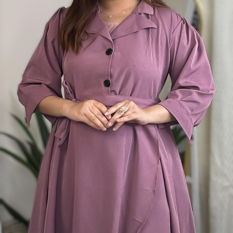 Baby-pink Tie-waist Gown (TWG-1)