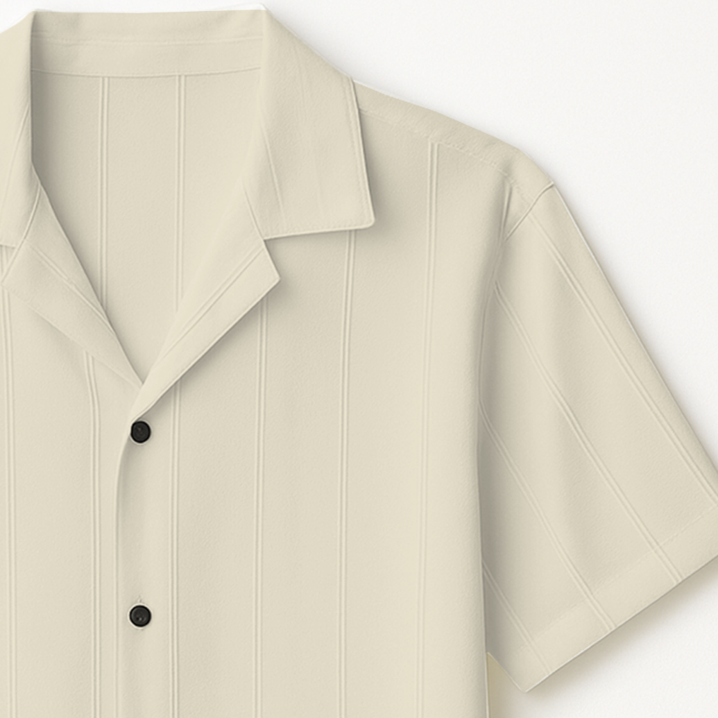 Beige Cuban Rayon Shirt (CRS-4)