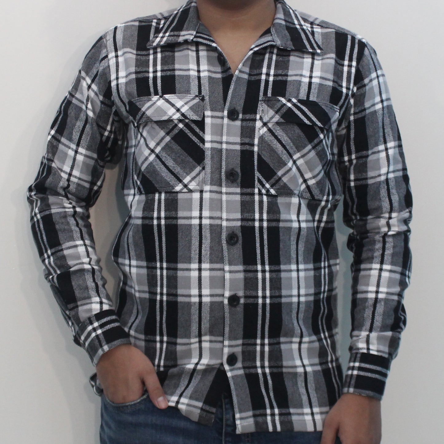 Black & ash flannel shackets
