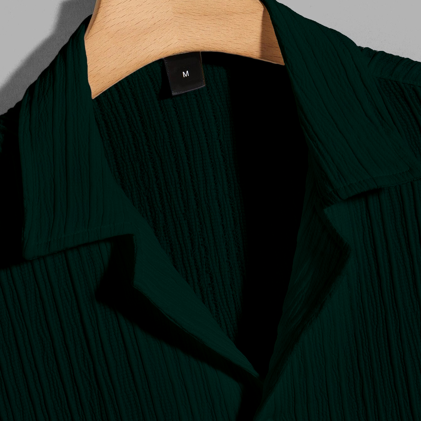 Bottle-green Cuban Viscose Shirt (CVS-5)