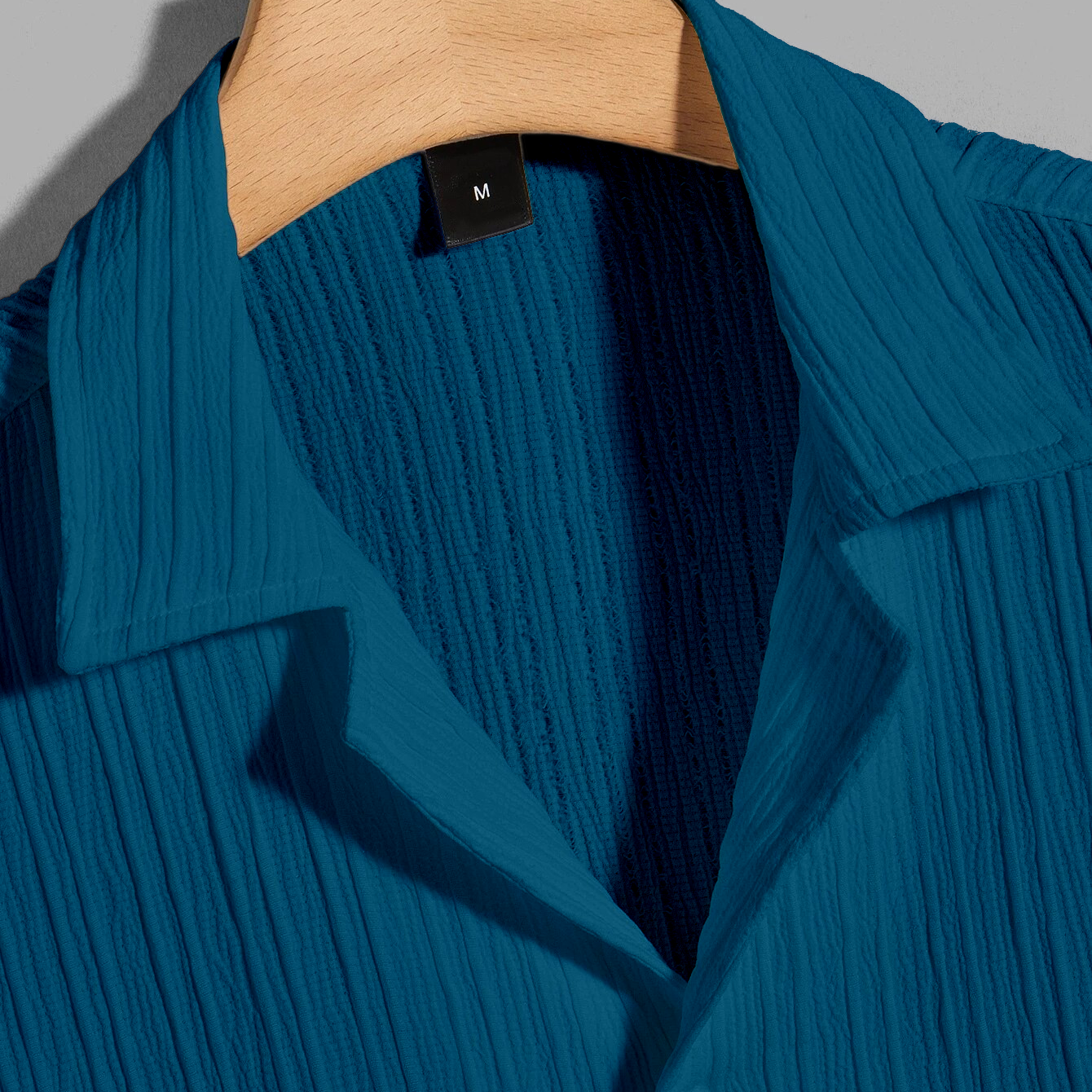 Petrol-blue Cuban Viscose Shirt (CVS-10)