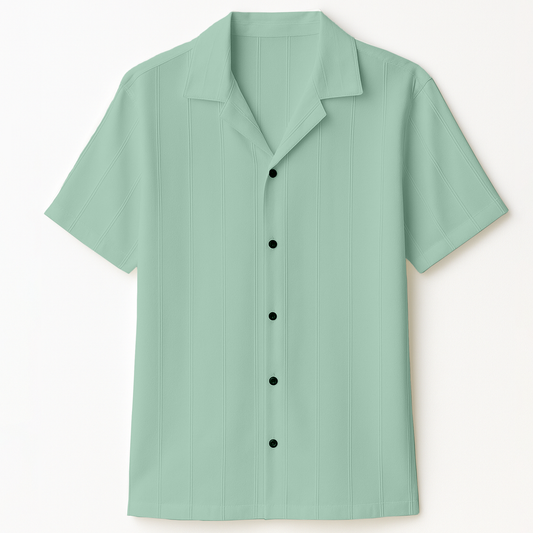 Sea-green Cuban Rayon Shirt (CRS-6)
