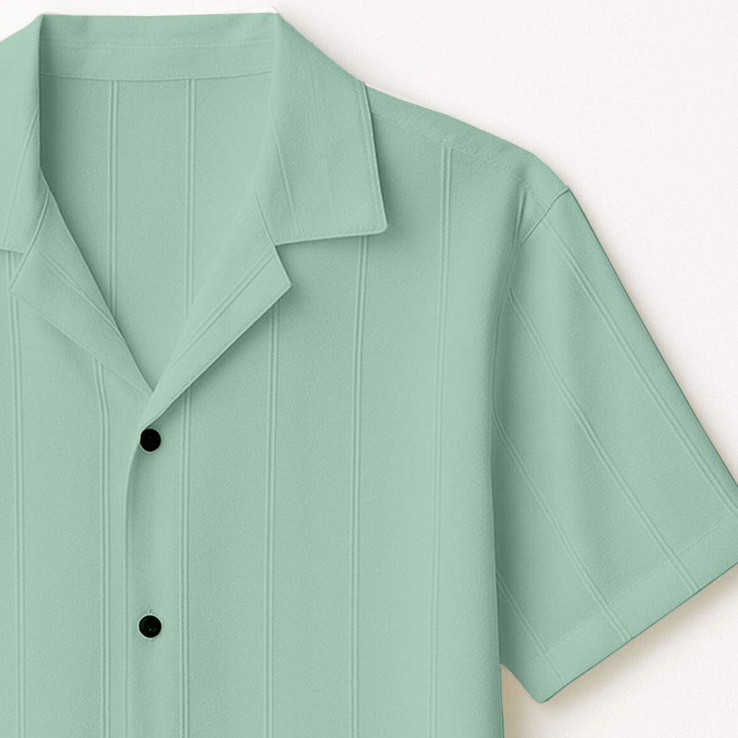 Sea-green Cuban Rayon Shirt (CRS-6)