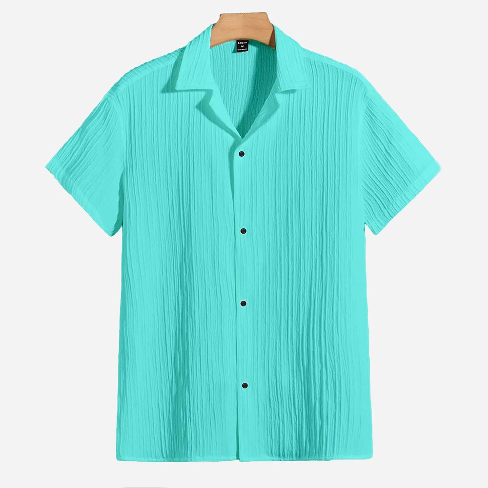 Sea-green Cuban Viscose Shirt (CVS-15)
