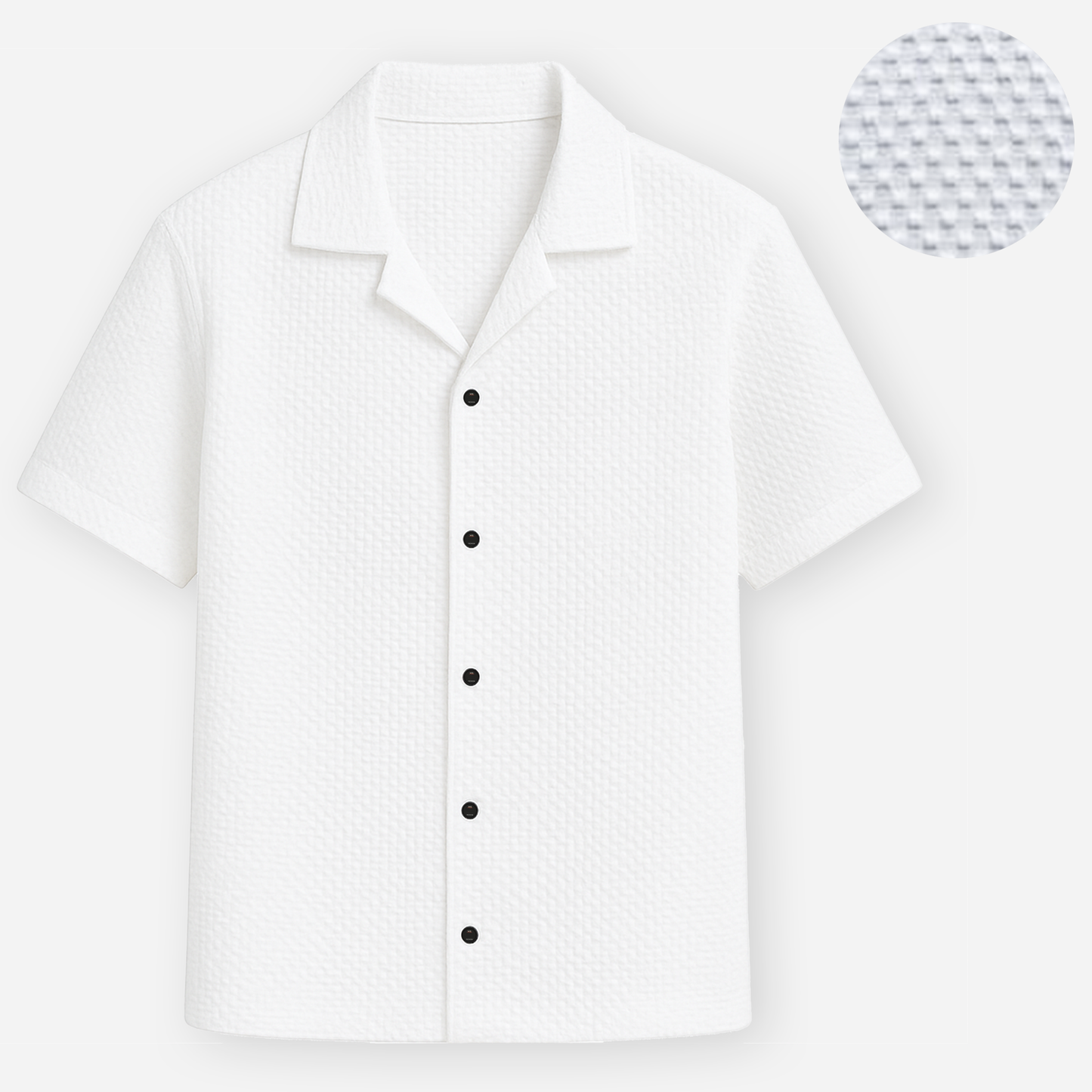 White Cuban Dotted Shirt (CDS-1)