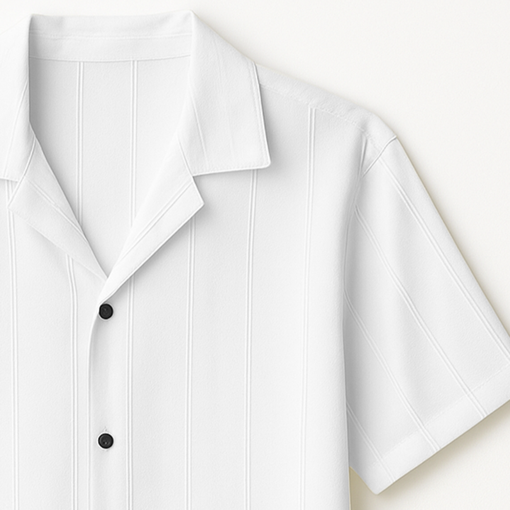 White Cuban Rayon Shirt (CRS-1)