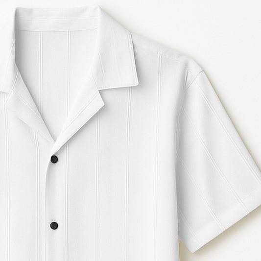 White Cuban Rayon Shirt (CRS-1)
