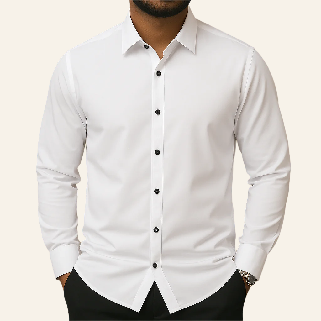 White Micro-Stretch Formal Shirt