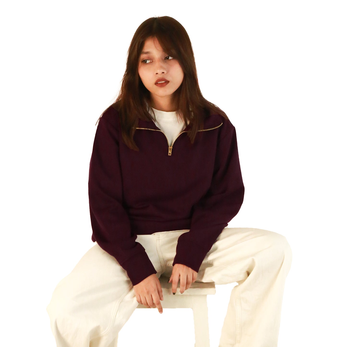 Wine Solid Sweatshirt