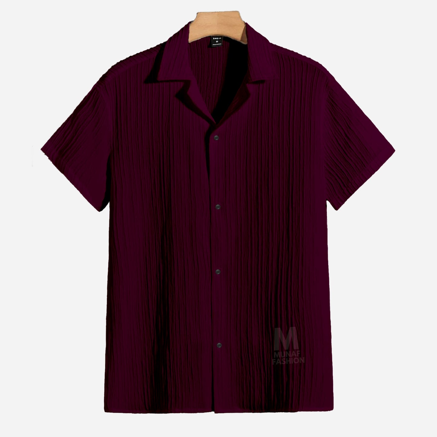 Wine Cuban Viscose Shirt (CVS-13)