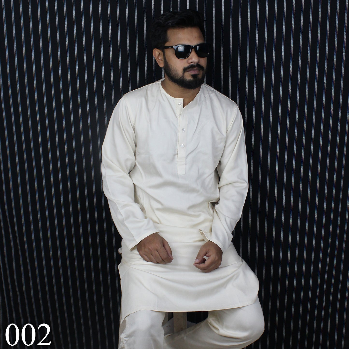 White Panjabi & Pajama Set