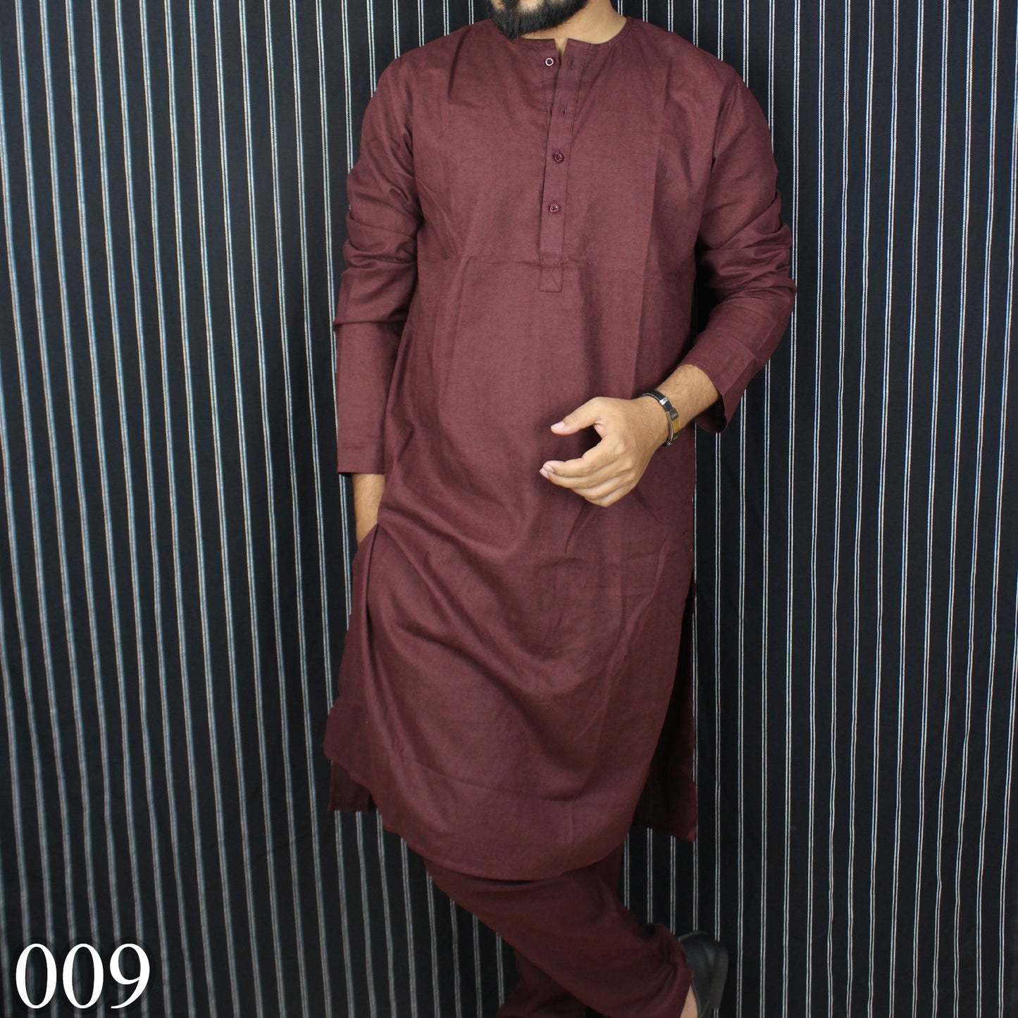 Maroon Panjabi & Pajama Set