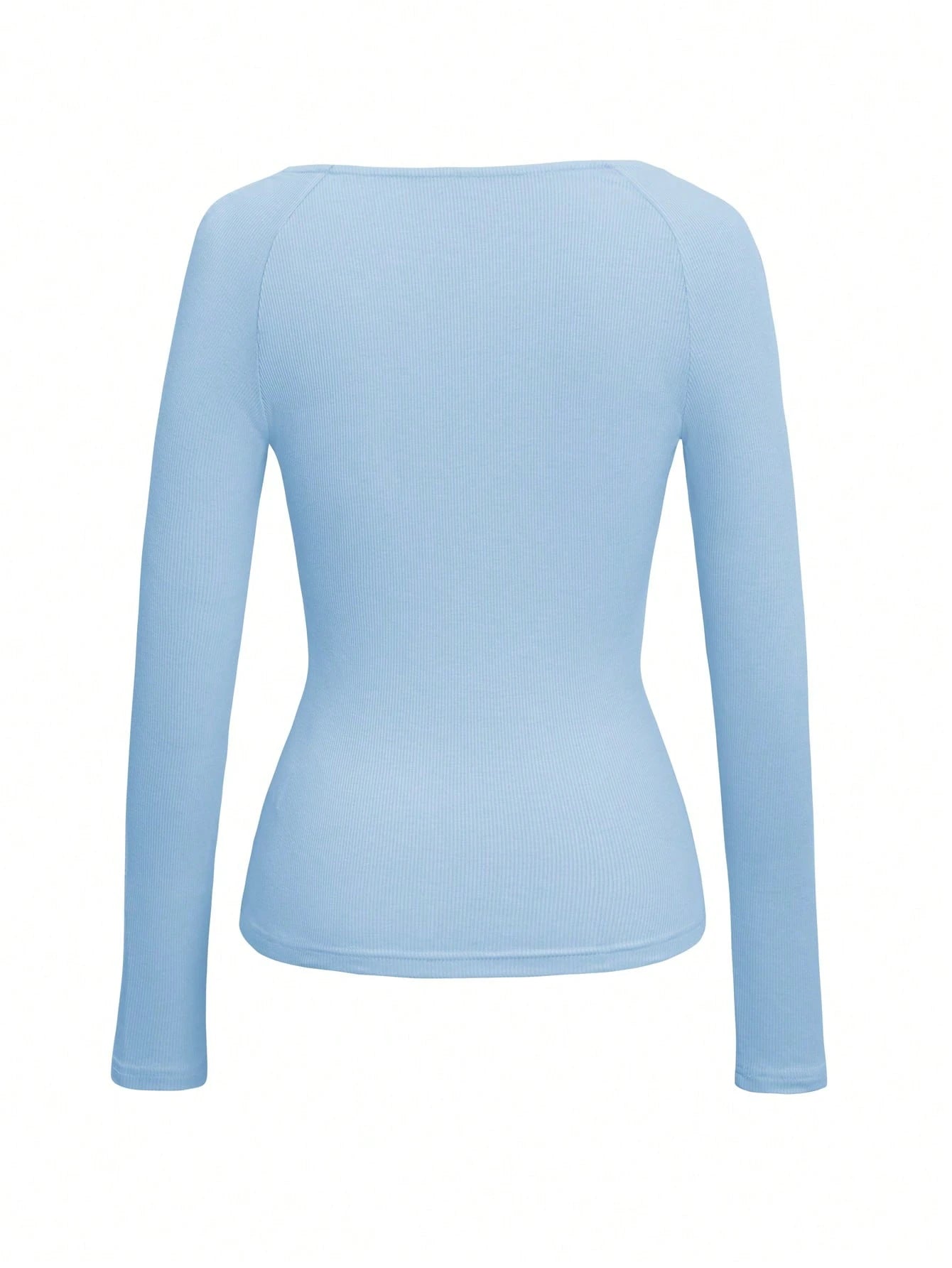 Sky-blue Lace-trimmed Top (LTT-3)