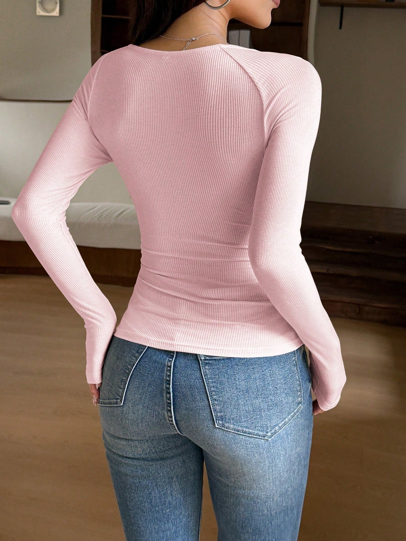 Pink Lace-trimmed Top (LTT-1)