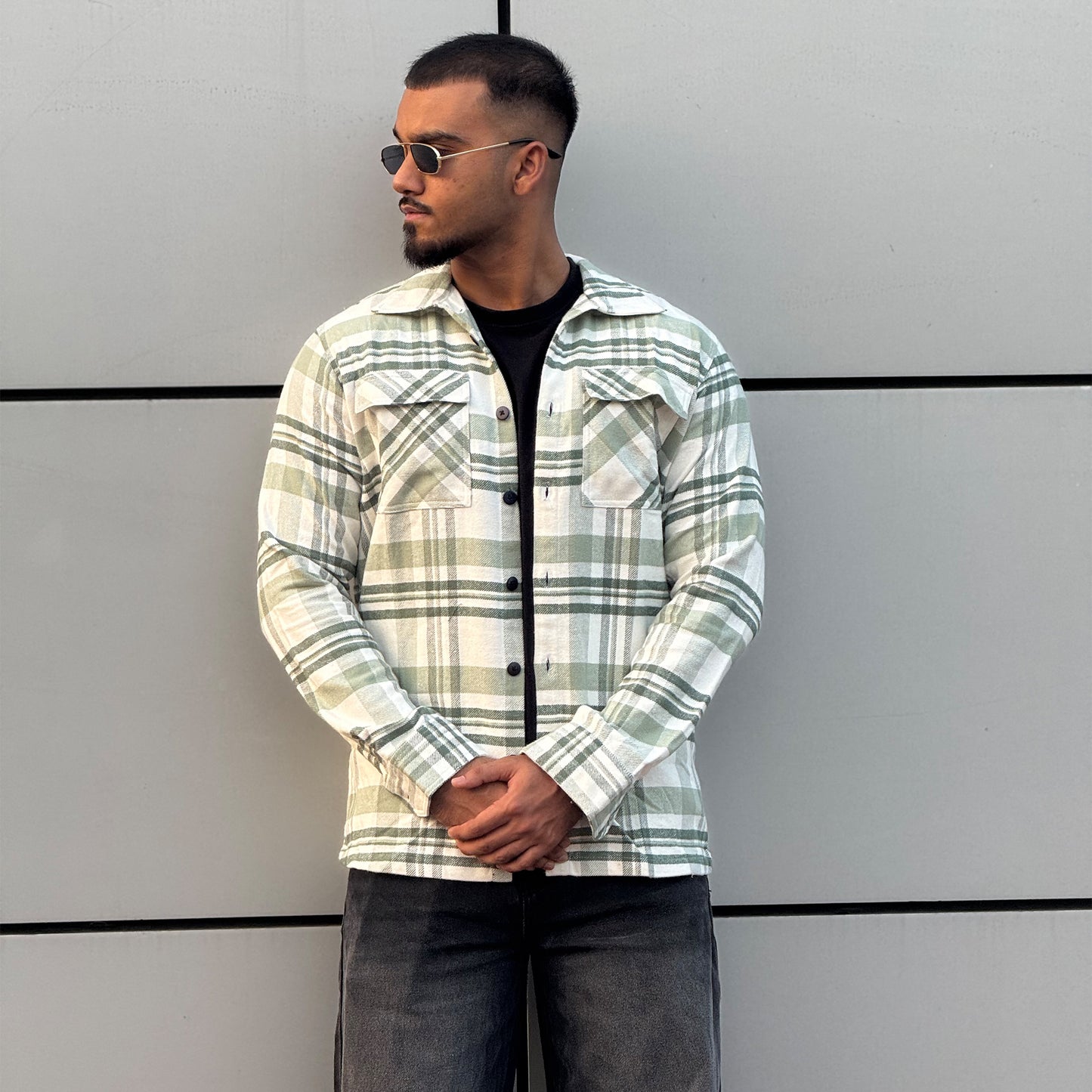 Sea-green Flannel Shirt