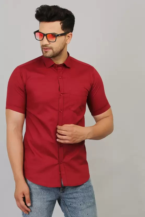 Maroon Short Sleeve Shirt