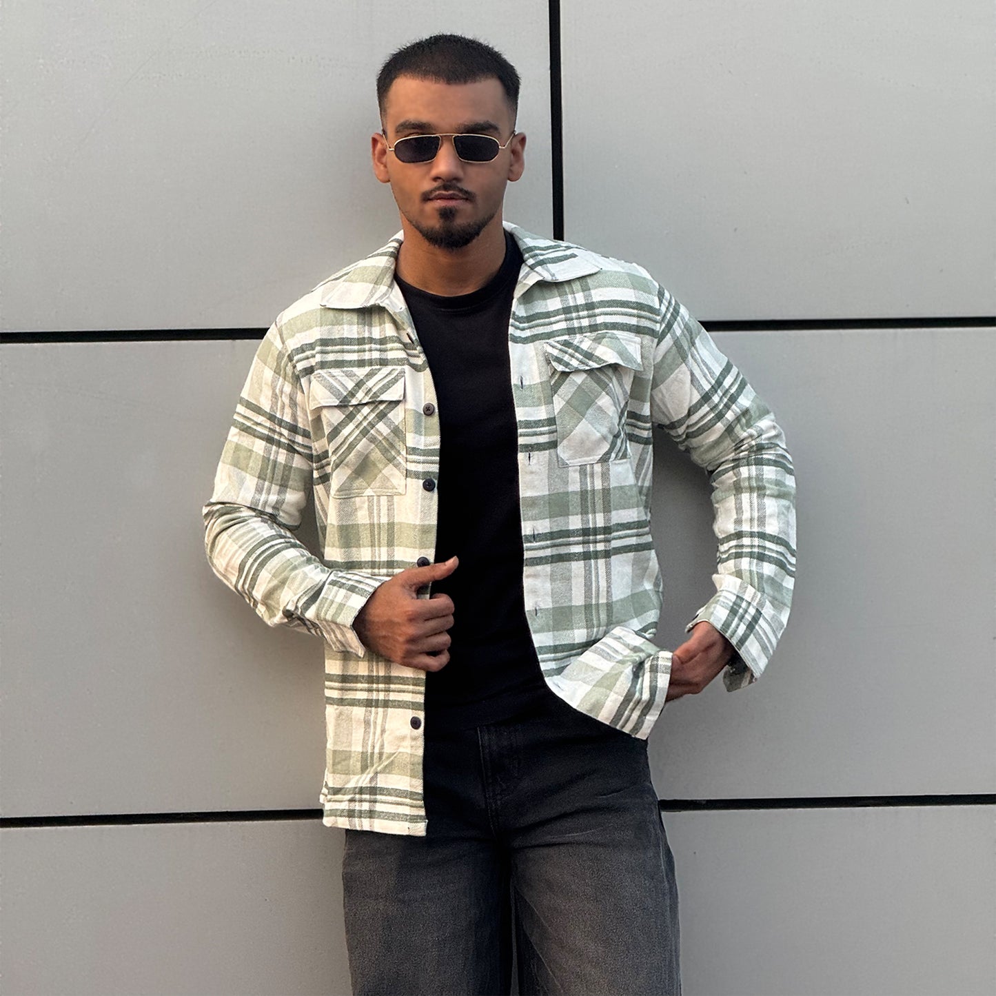 Sea-green Flannel Shirt