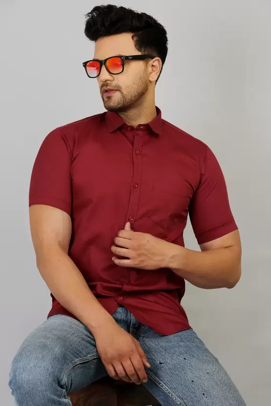 Maroon Short Sleeve Shirt