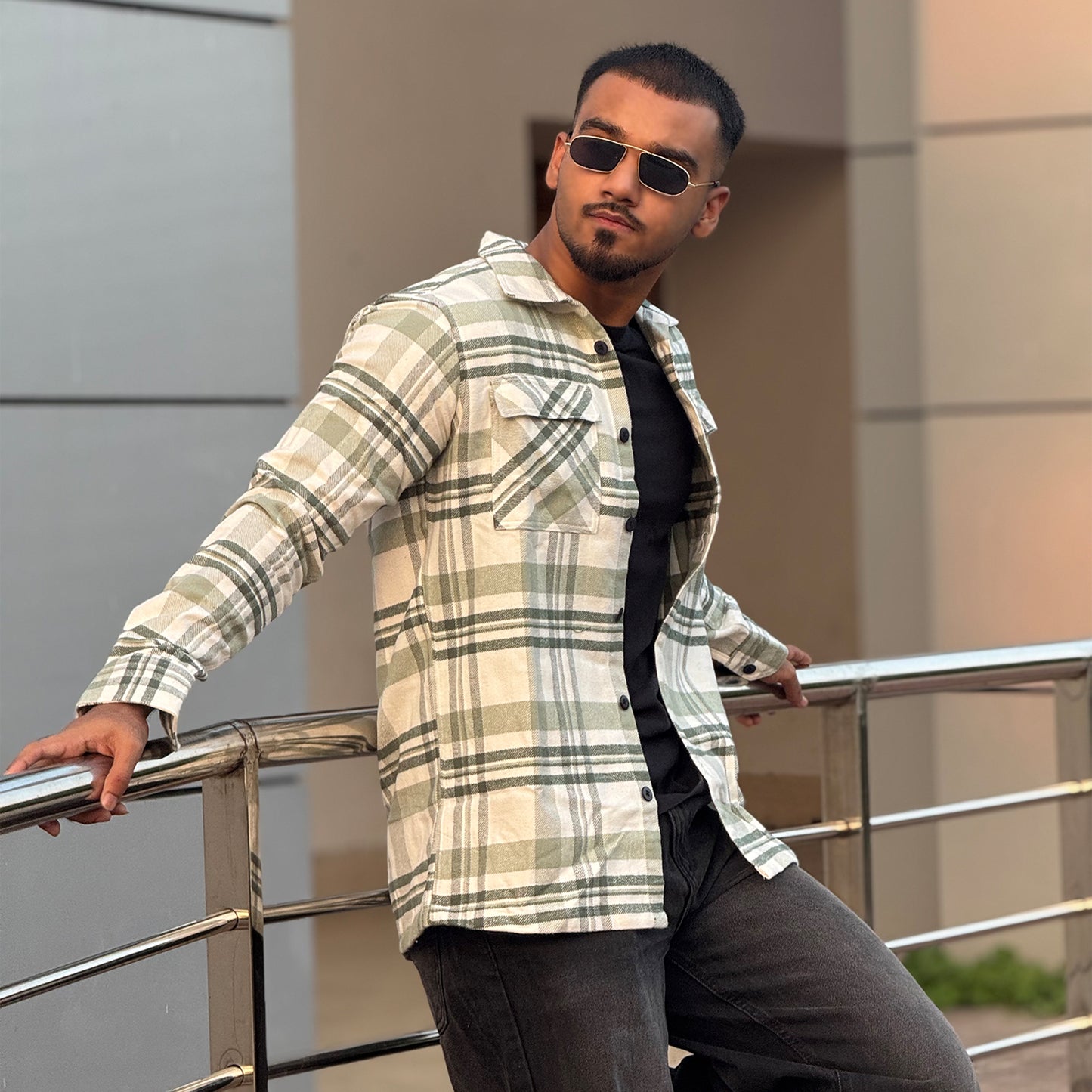 Sea-green Flannel Shirt