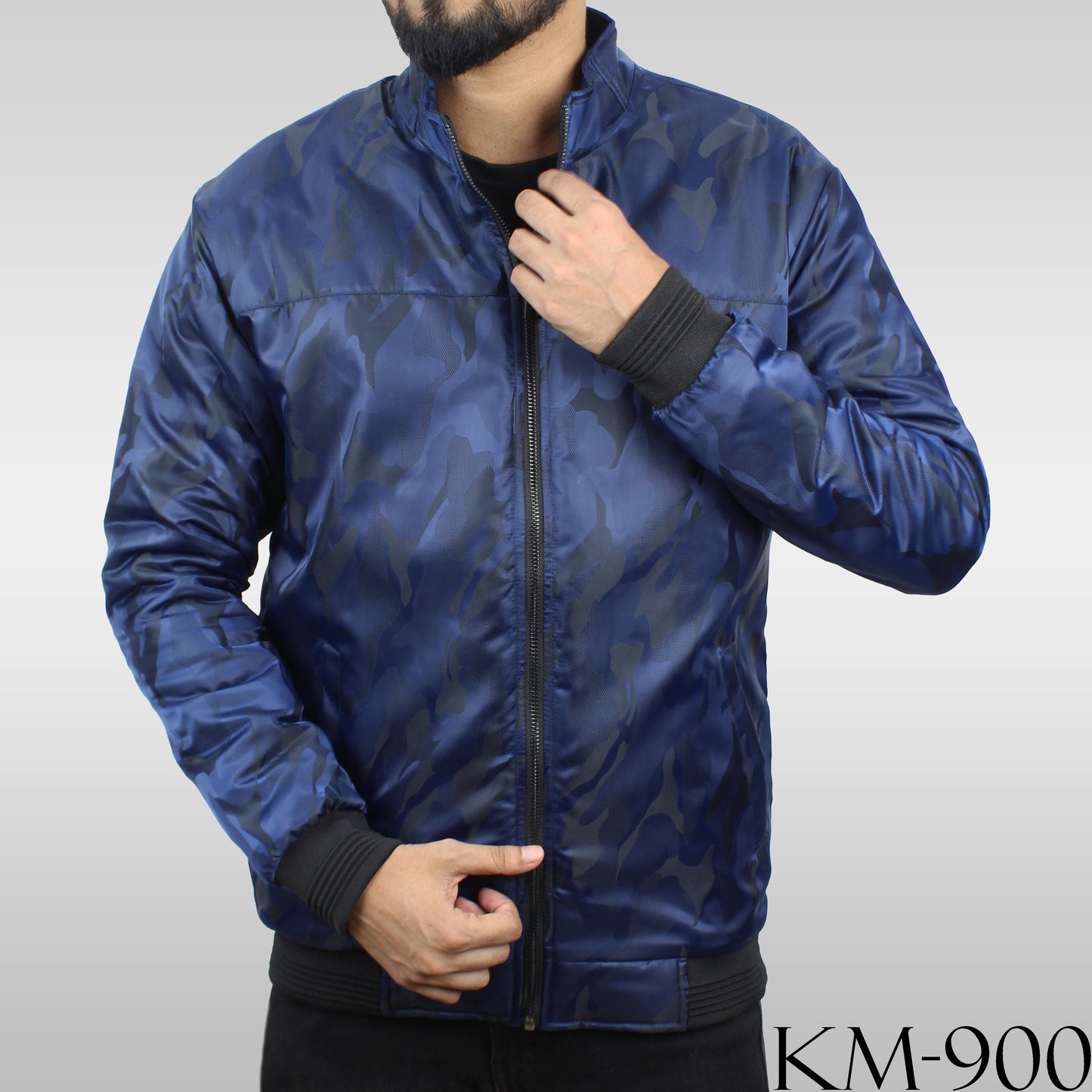 Blue Camouflage Winter Jacket