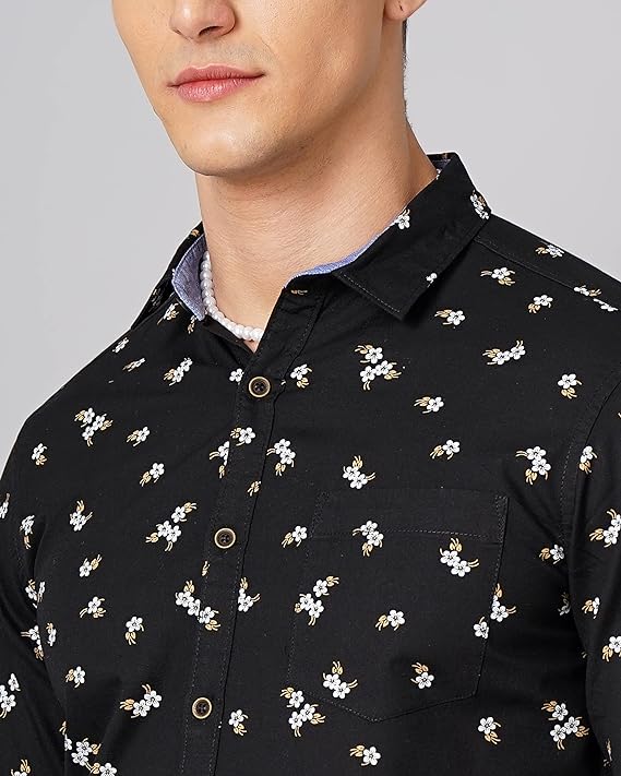 Black Floral Shirt