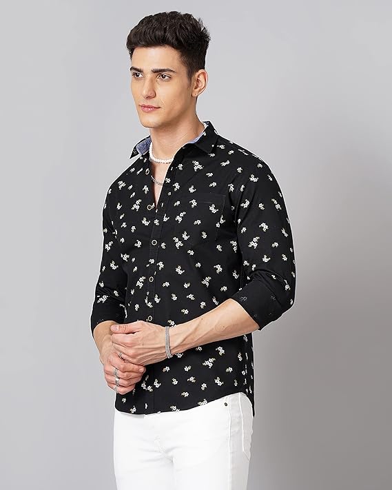 Black Floral Shirt