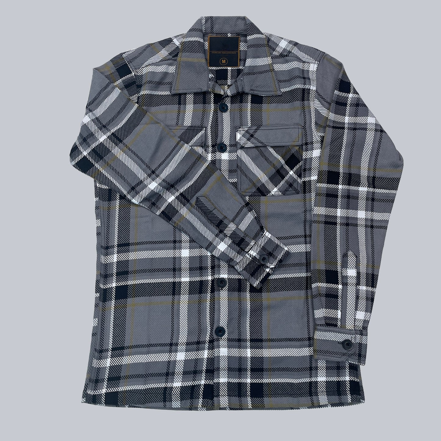 Ash-grey flannel shirt