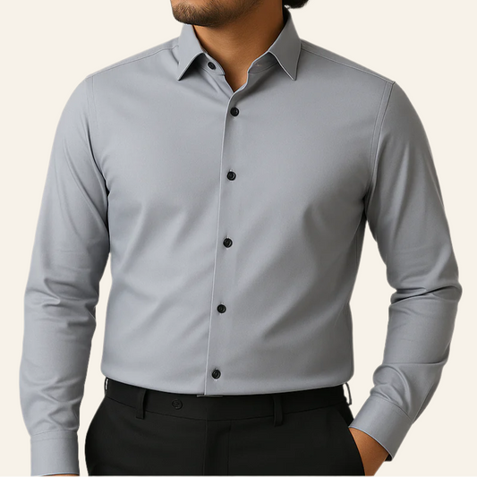 Ash Micro-Stretch Formal Shirt