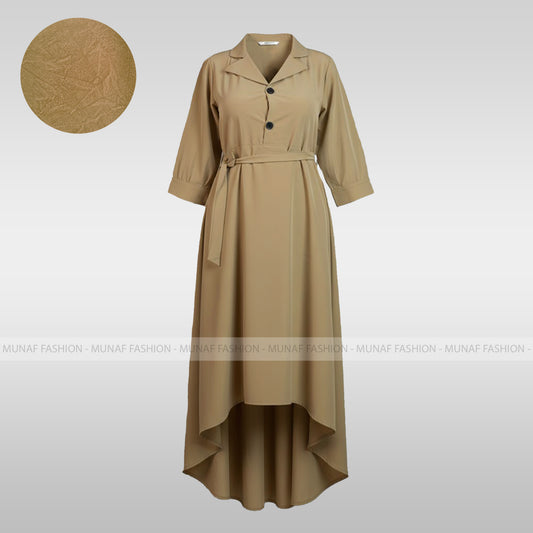 Beige Tie-waist Gown (TWG-5)