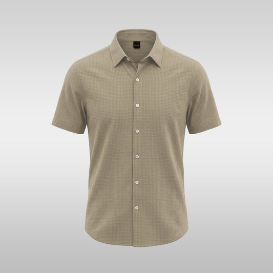 Biscuit Short-sleeve Textured Shirt (SFS-2)