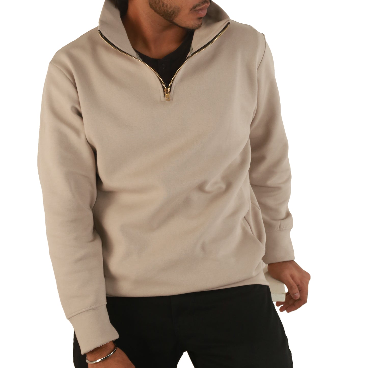 Biscuit Solid Sweatshirt