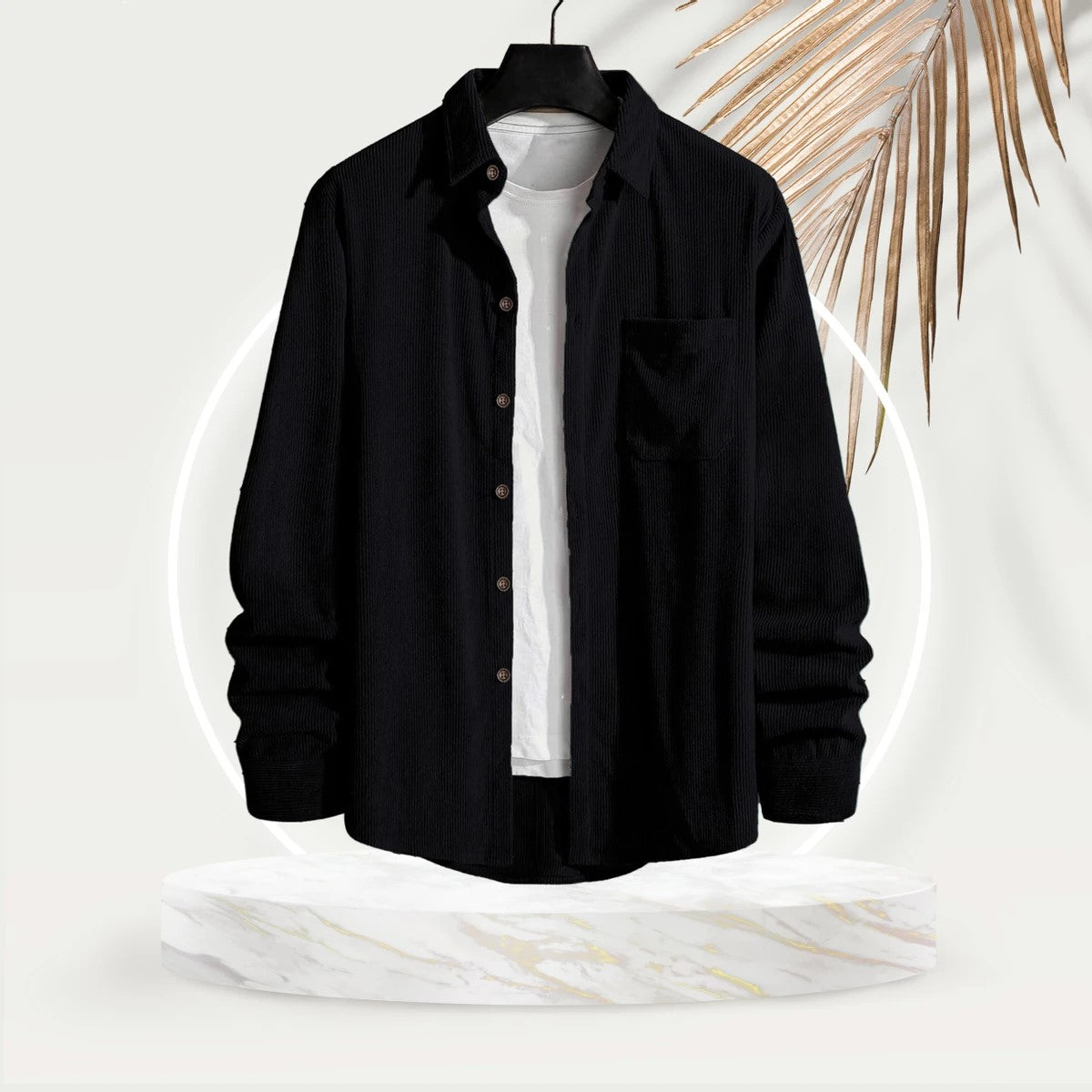 Black cord shirt