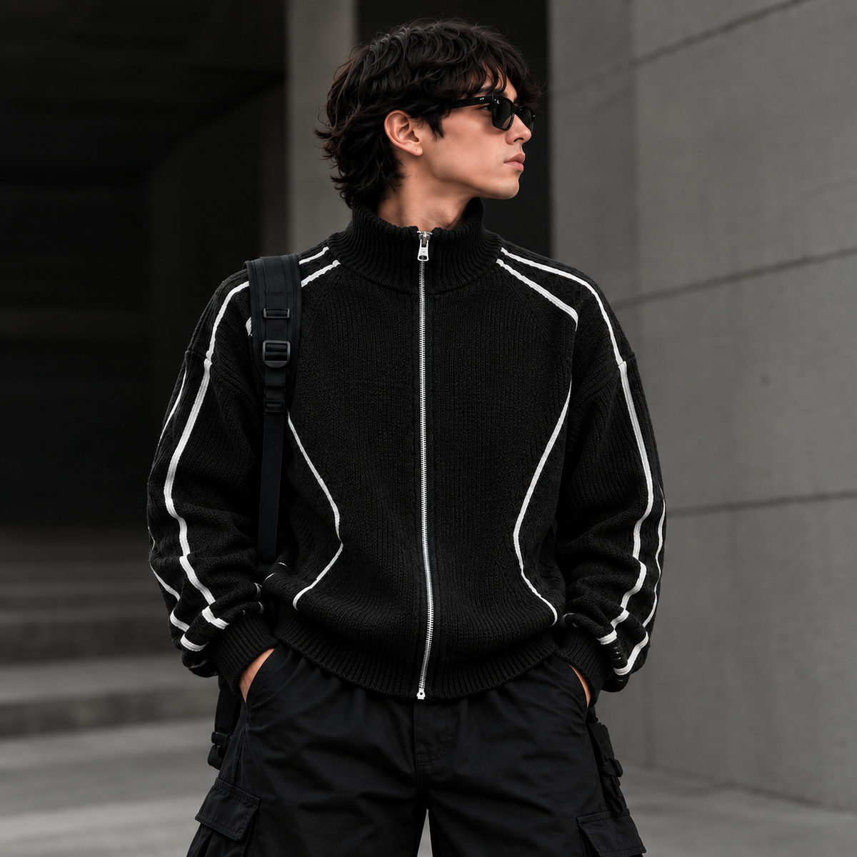 Urban Stripe Knit Jackets
