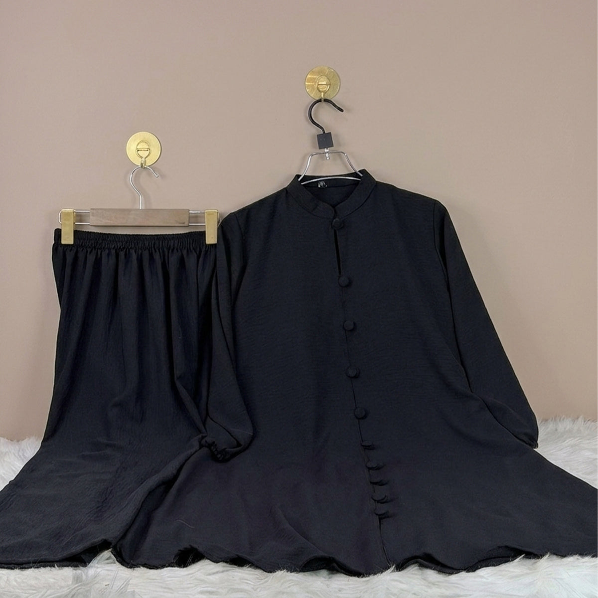Black Thai Cotton Co-ord Set (TCS-1)