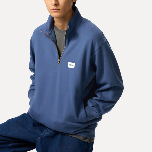 Blue Half-Zip Sweatshirt