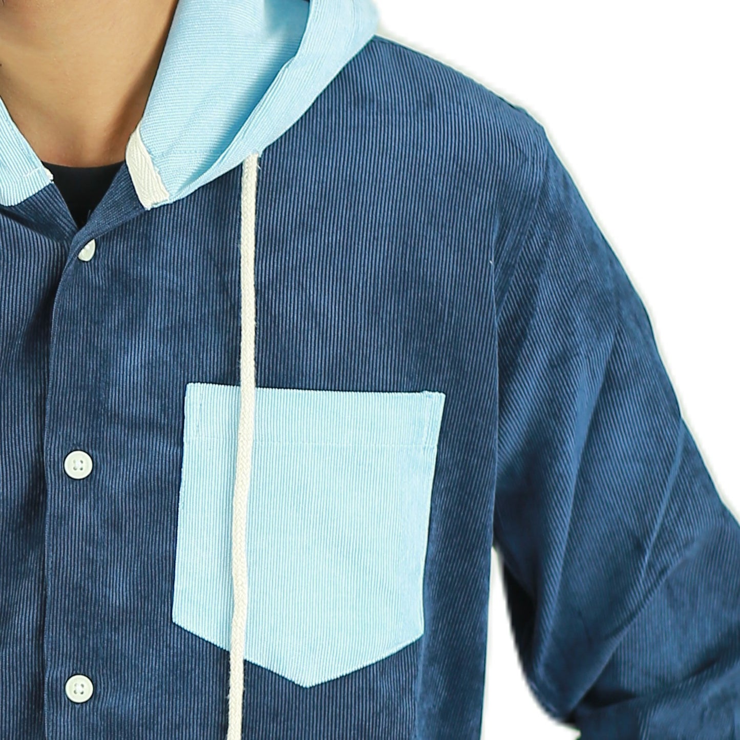 Blue Winter Cord Hoodie