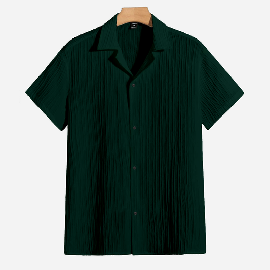 Bottle Green Cuban Summer Shirt
