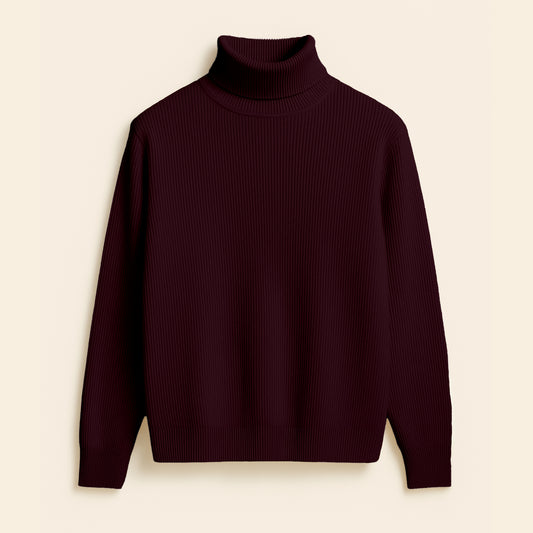 Chocolate Turtleneck Sweater