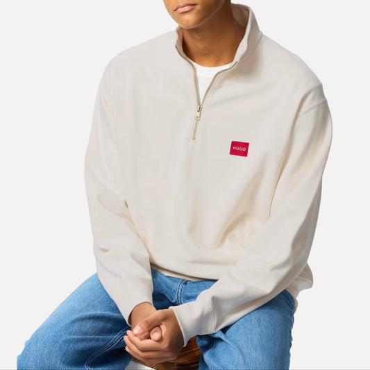 Cream Half-Zip Sweatshirt
