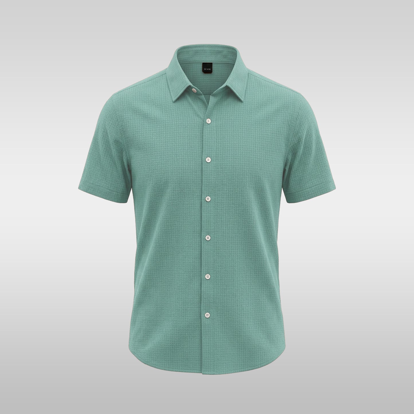 Cyan Short-sleeve Textured Shirt (SFS-4)