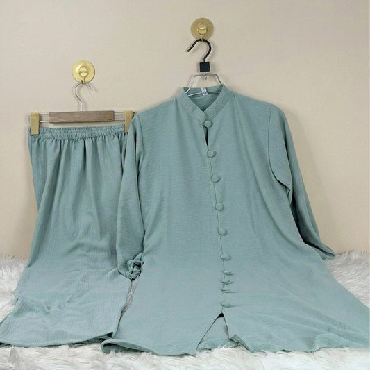 Cyan Thai Cotton Co-ord Set (TCS-10)