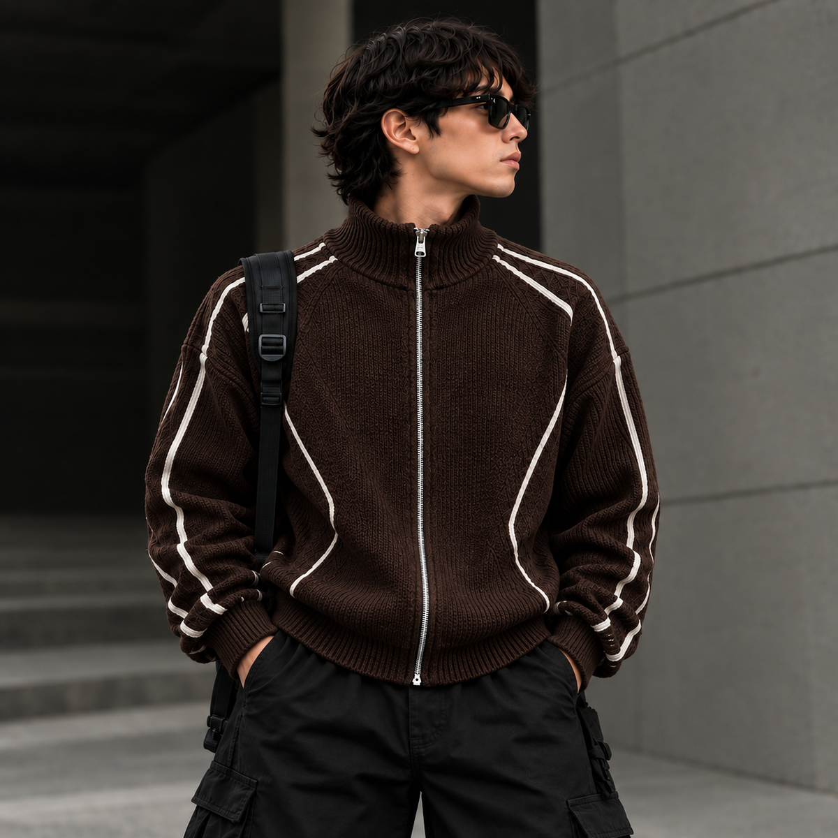 Urban Stripe Knit Jackets