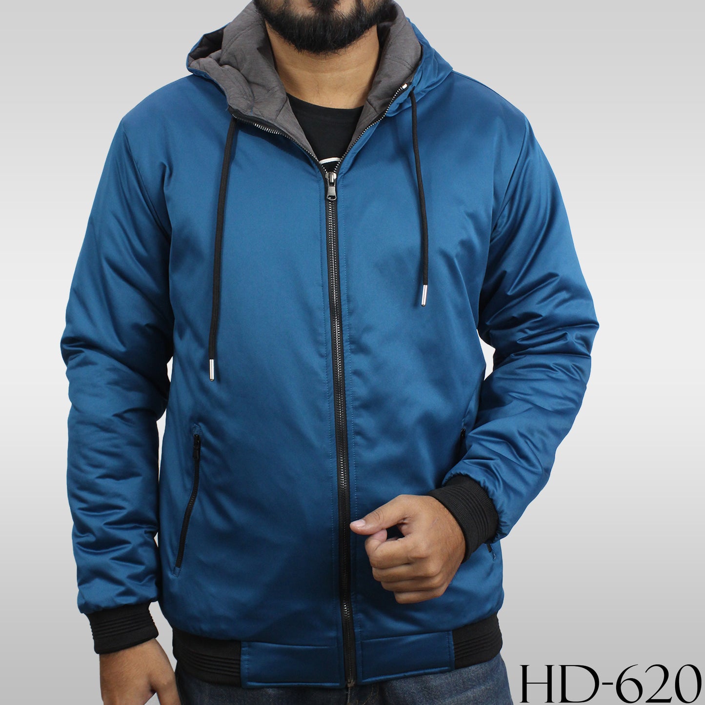 Blue Velvet Hoodie Jacket