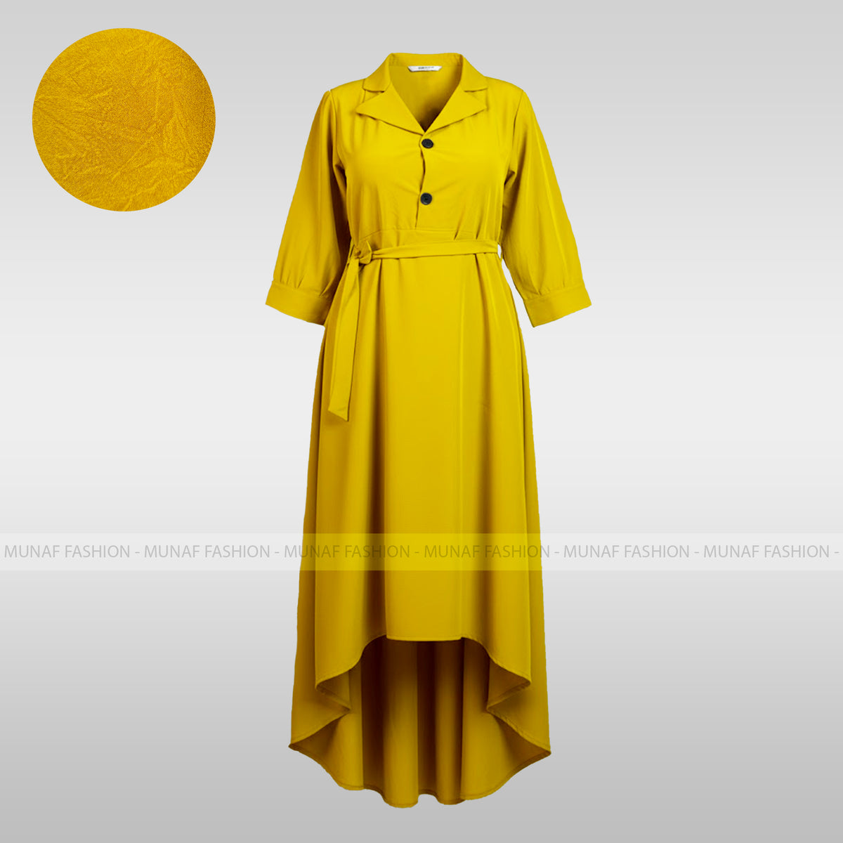 Mustard Tie-waist Gown (TWG-2)