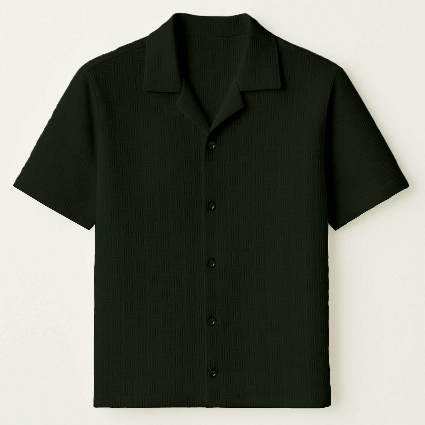 Olive Cuban Popcorn Stripe Shirt